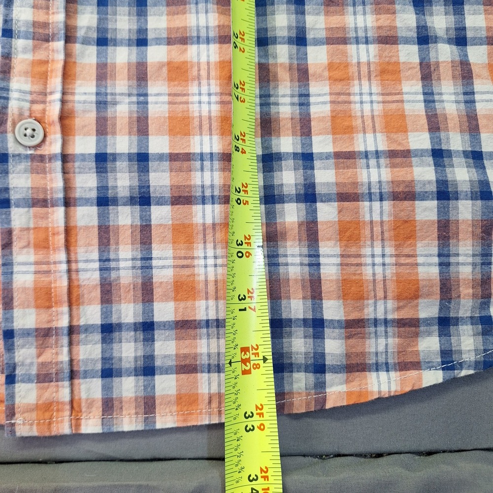 Columbia Out and Back II Long Sleeve Shirt Orange Blue Plaid Mens XXL AM8022-877 - Picture 6 of 10